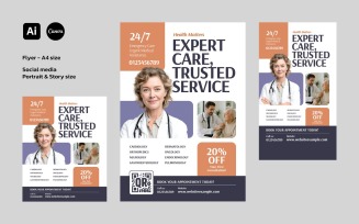 Medical Healthcare Flyer and Social Media Template