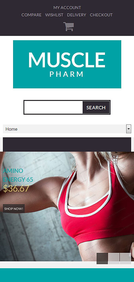 Kit Graphique #53286 Muscle Drugs Woocommerce Thmes - Smartphone Layout 1 
