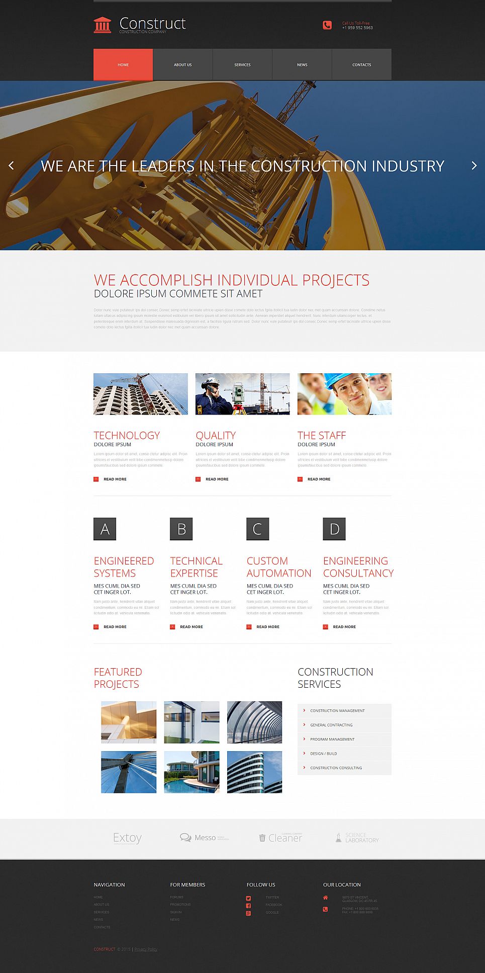 Architecture Responsive Moto CMS 3 Template New Screenshots BIG