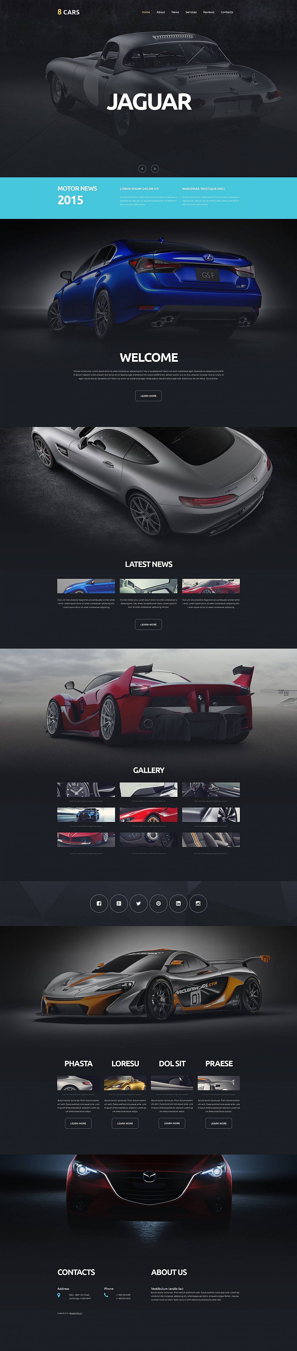 Car Club Responsive Moto CMS 3 Template New Screenshots BIG