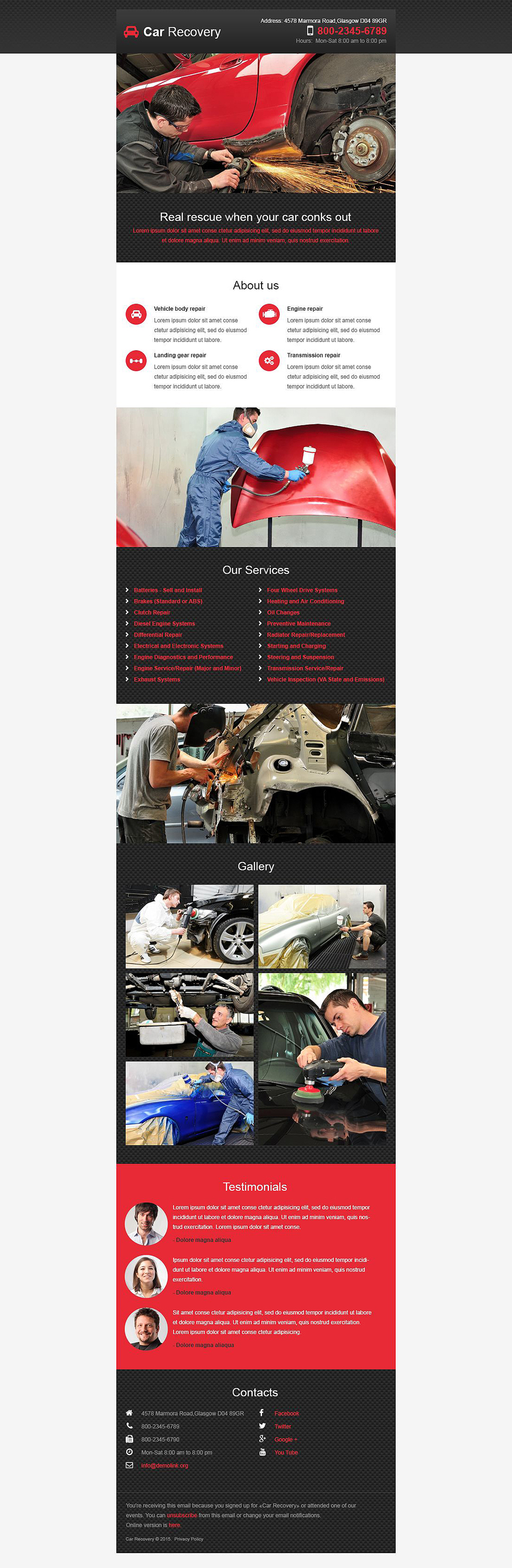 Car Repair Responsive Newsletter Template New Screenshots BIG