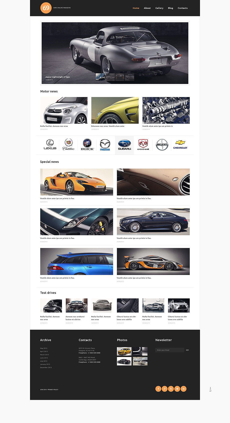 Cars Magazine WordPress Theme New Screenshots BIG