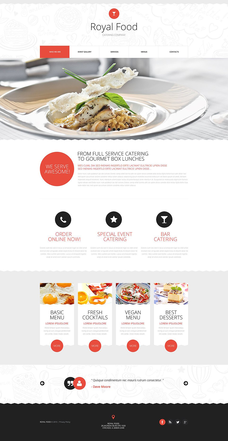 Catering Website Template