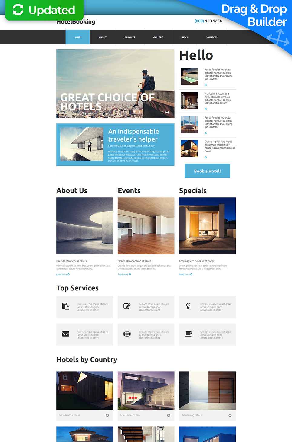 Hotels Responsive Moto CMS 3 Template New Screenshots BIG