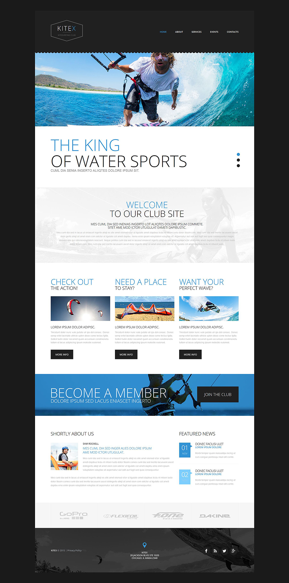 Kitesurfing Website Template New Screenshots BIG