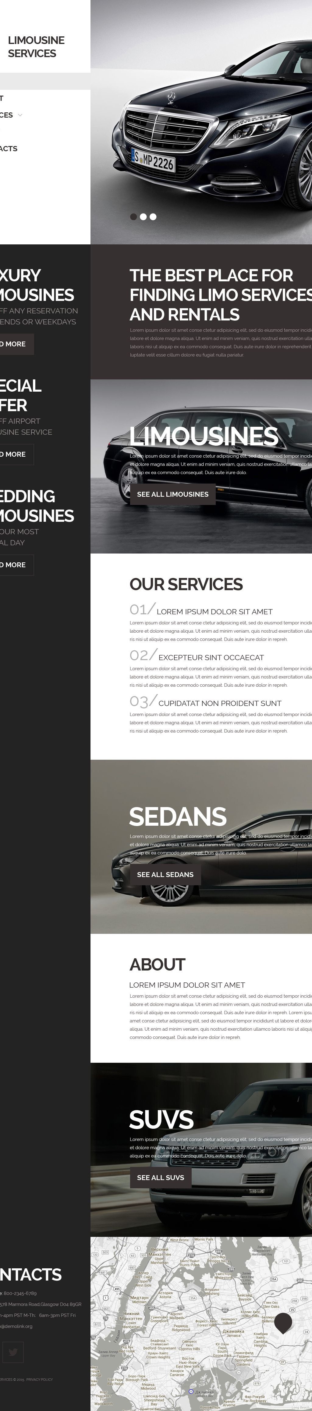 Limo Transportation Website Template