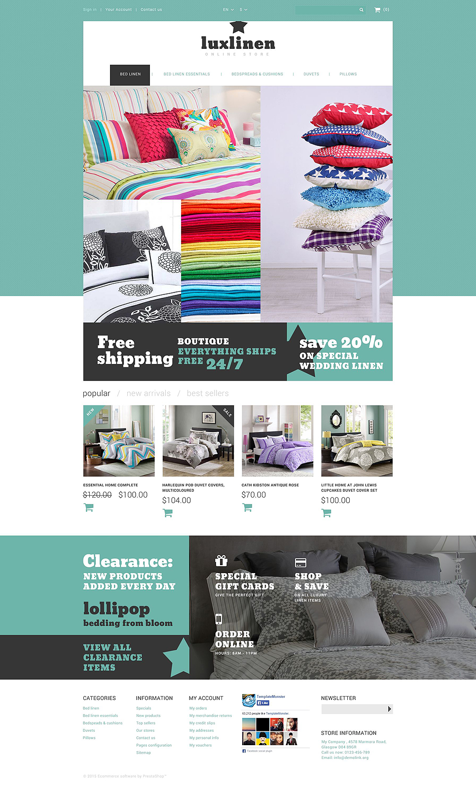 Luxury Linen Store PrestaShop Theme New Screenshots BIG