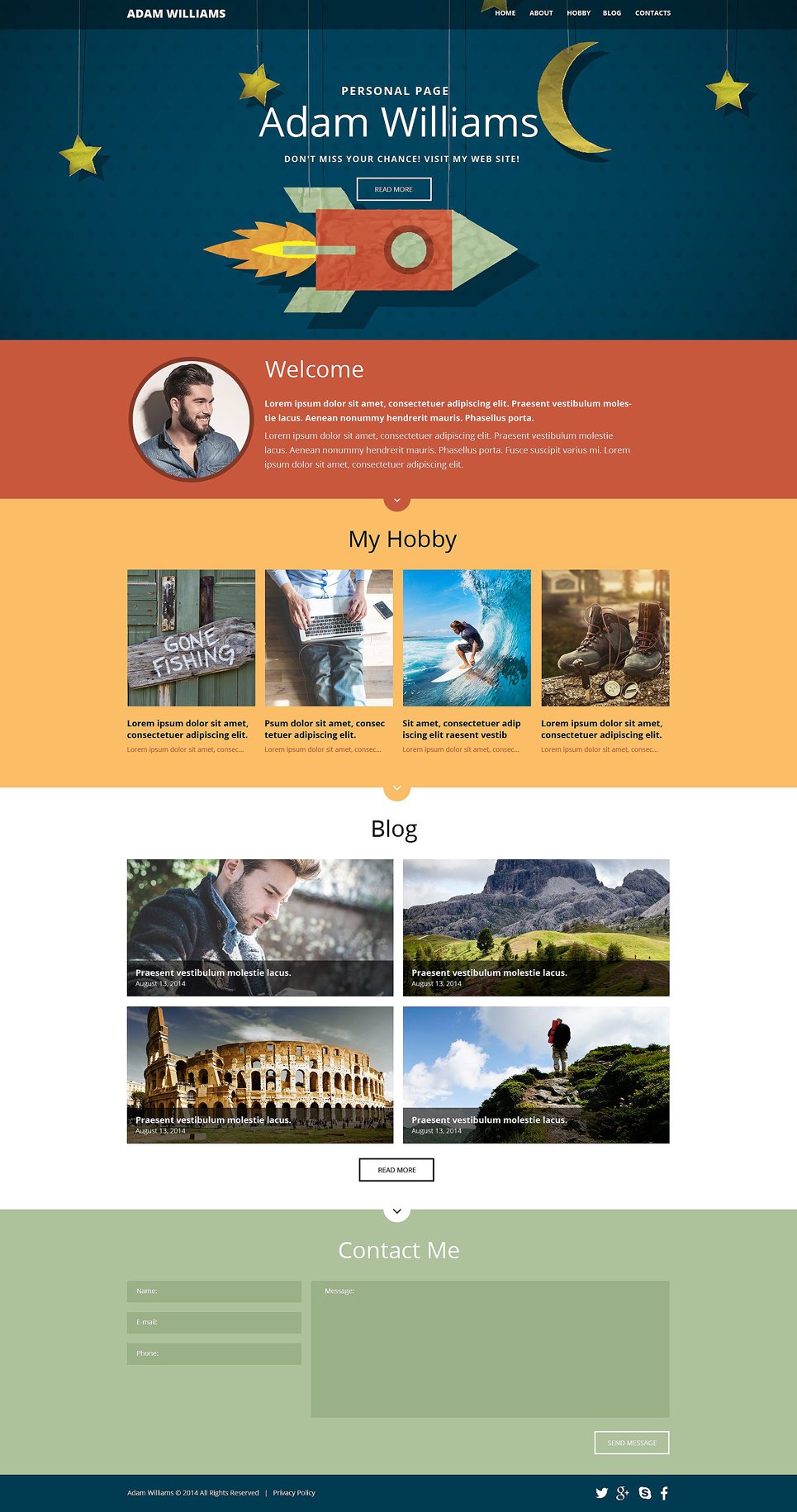 Personal Page Responsive Website Template New Screenshots BIG