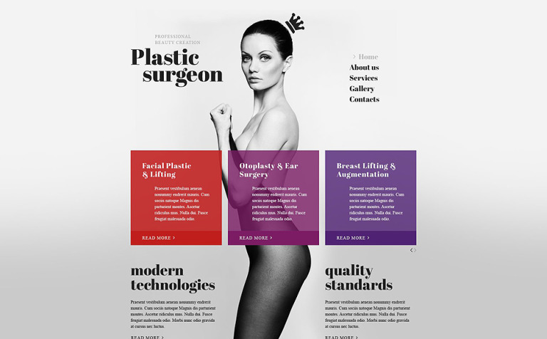Plastic Surgery Responsive Website Template Big Screenshot Plastic Surgery Website Template New Screenshots BIG