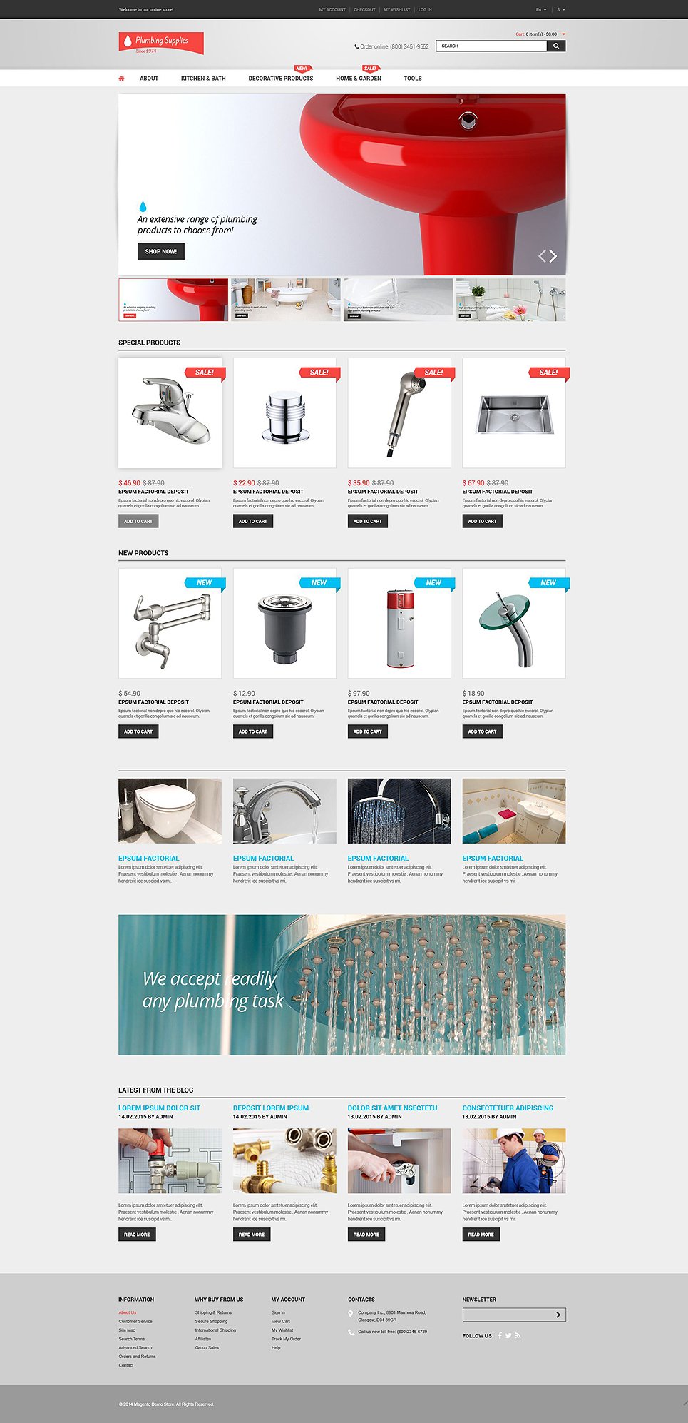 Plumbing Shop Magento Theme New Screenshots BIG