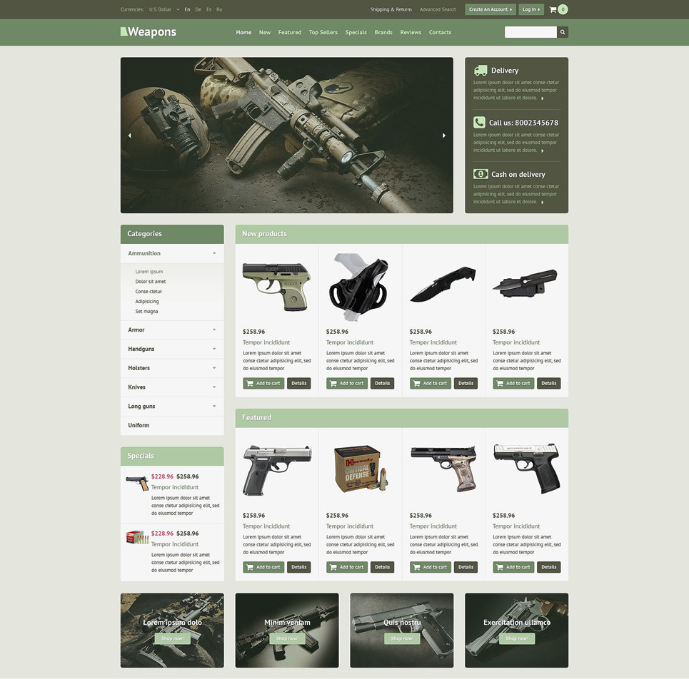 Profitable Online Store osCommerce Theme Big Screenshot Profitable Online Store OsCommerce Template New Screenshots BIG