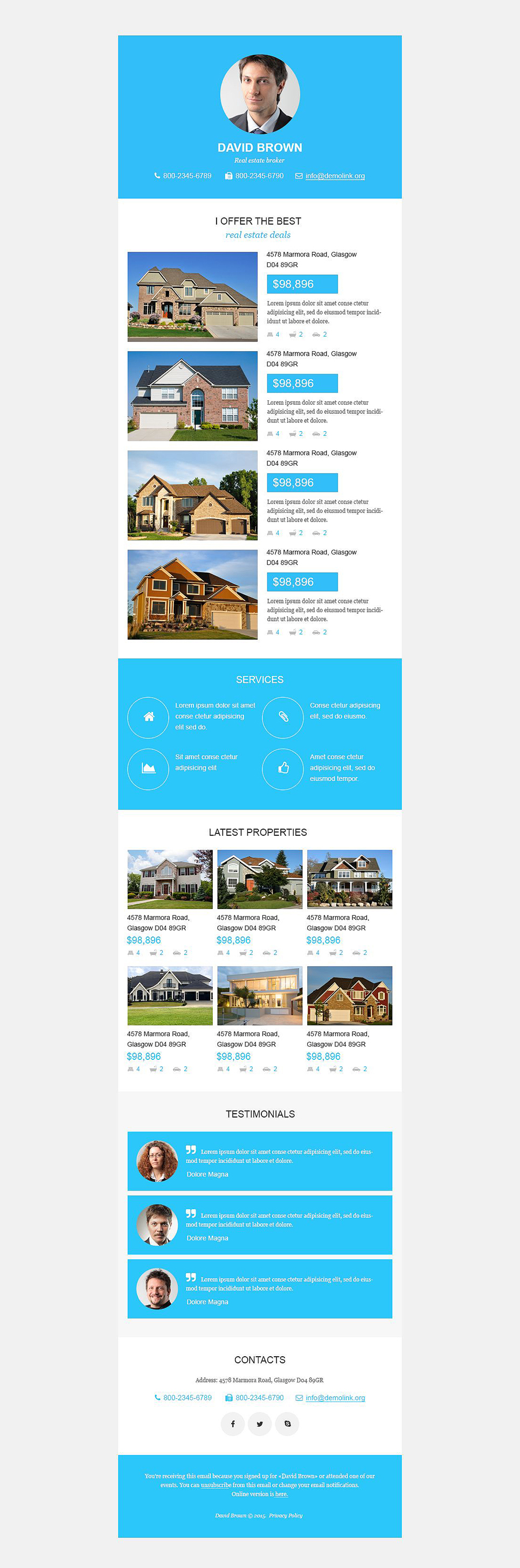 Real Estate Agency Responsive Newsletter Template New Screenshots BIG