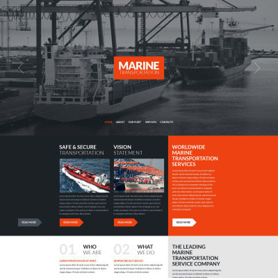 Maritime Responsive Web Sitesi Şablonu