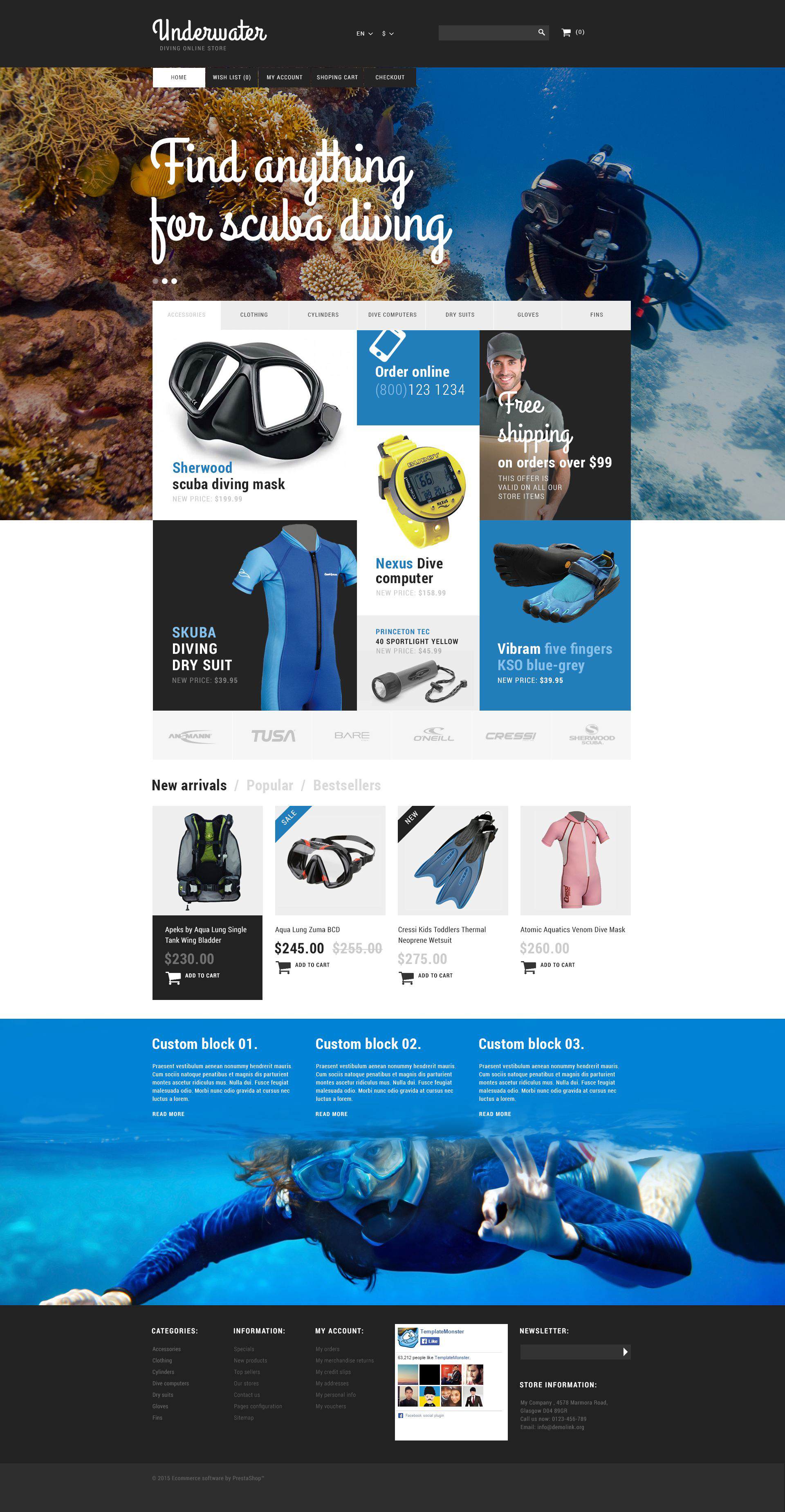 Responsive Scuba Diving Equipment Prestashop #53209