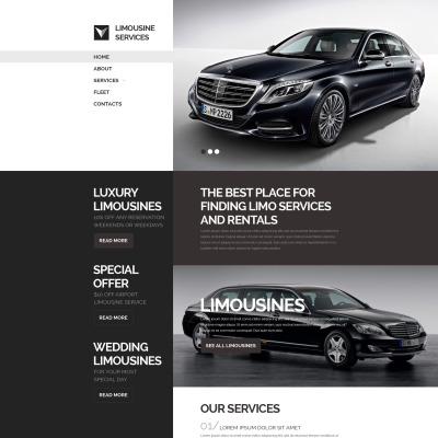 Limousine Services Responsive Šablona Webových Stránek