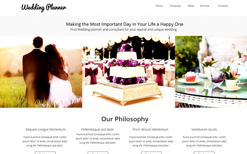 Wedding Planner Website Template