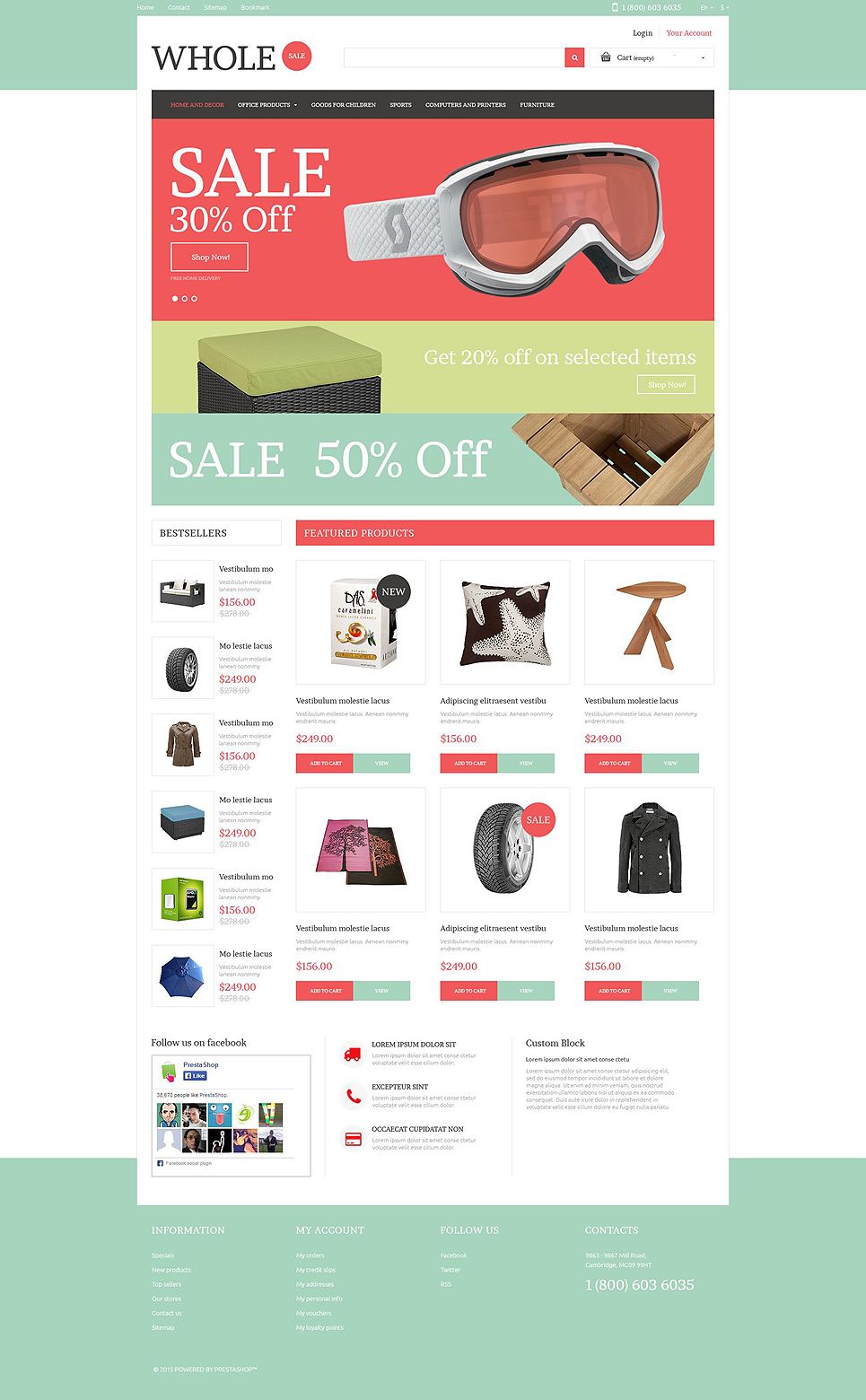 Wholesale Online PrestaShop Theme New Screenshots BIG