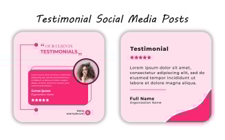 Creative Testimonial Social Media PSD Template for Engaging Customer Review Posts