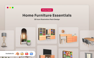 Home Furniture 3D Icon Pack
