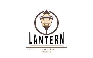 Lantern Logo Design Street Lamp Simple V2