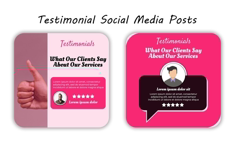 Minimal Testimonial Social Media Post PSD for Brands Agencies and Coaches