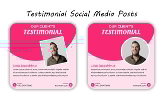 Modern Client Testimonial Social Media Post Template PSD for Professional Branding