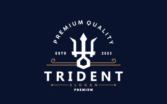 Neptune Poseidon Trident Spear Logo V1
