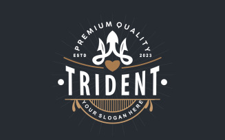 Neptune Poseidon Trident Spear Logo V3