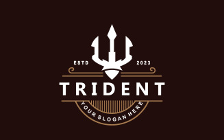 Neptune Poseidon Trident Spear Logo V6