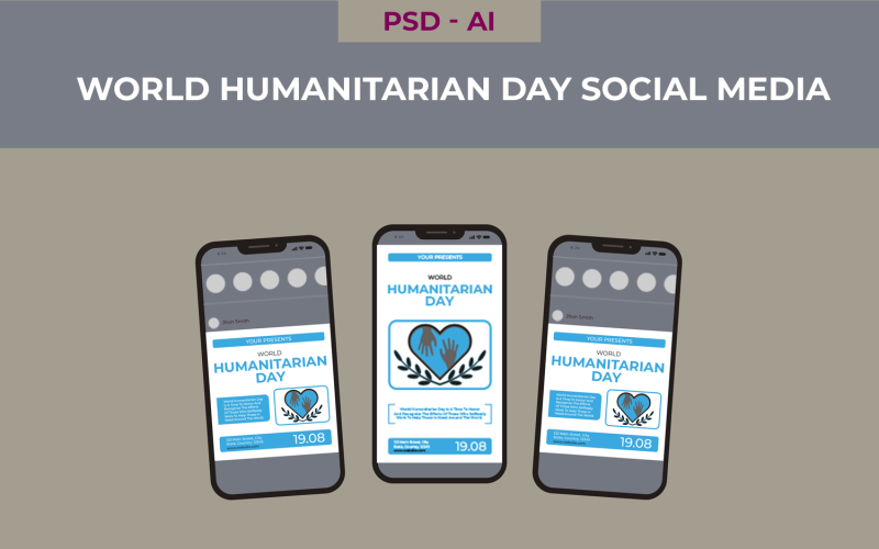 World Humanitarian Day Social Media Template