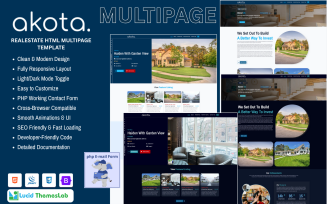 Akota | Multipage Real-Estate HTML Template For Real-Estate Agents and Agencies.
