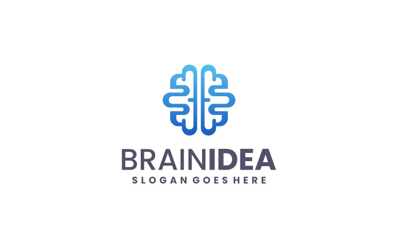 Gradient Modern Brain Idea Logo Design Logo Template