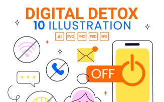 10 Digital Detox Illustration