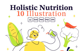 10 Holistic Nutrition Illustration