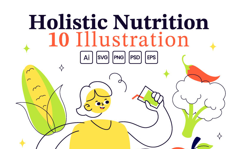 10 Holistic Nutrition Illustration