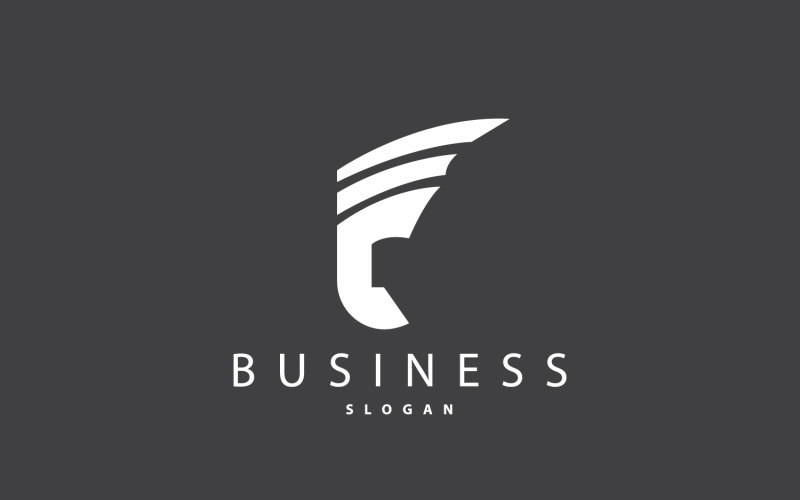 Initial Letter F Minimalist Logo Simple V4 Logo Template