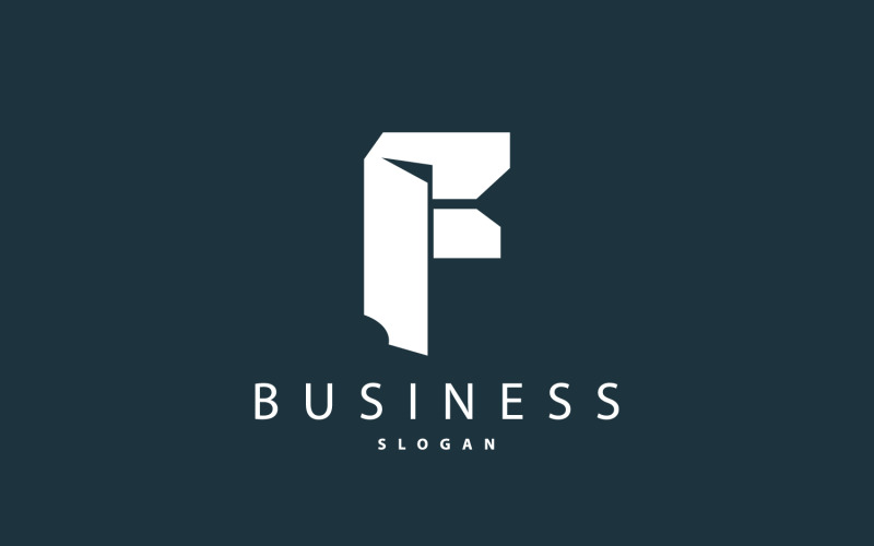 Initial Letter F Minimalist Logo Simple V8 Logo Template