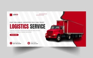Logistic Services Social Media Cover Banner Template