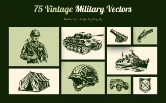 Modern Vintage Military Art Set