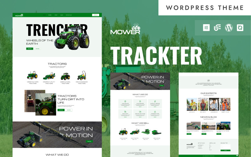 Mower - Tractor & Farming Equipment WooCommerce Elementor Theme WooCommerce Theme
