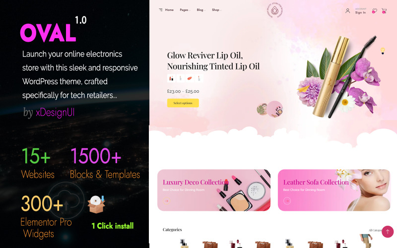 Oval - Modern Beauty Spa Store Woocommce WordPress Theme and Elementor Ready WooCommerce Theme