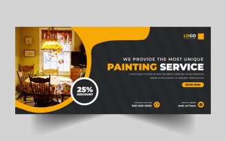 Painting Service Social Media Cover Banner Template
