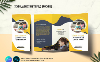 School Admission Trifold Brochure Template