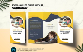 School Admission Trifold Brochure Template
