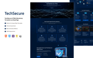 TechSecure – Cybersecurity & IT Solutions HTML Website Template for Tech Companies