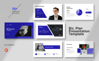 Blue Business Plan PowerPoint Template