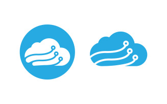 Cloud icon illustration design Logo template v1.28