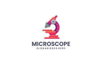 Gradient Modern Microscope Logo Design