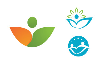 Healthy life Human fit sport logo sign illustration v.355