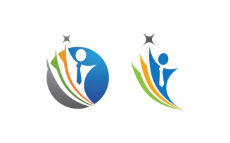 Healthy life Human fit sport logo sign illustration v.361